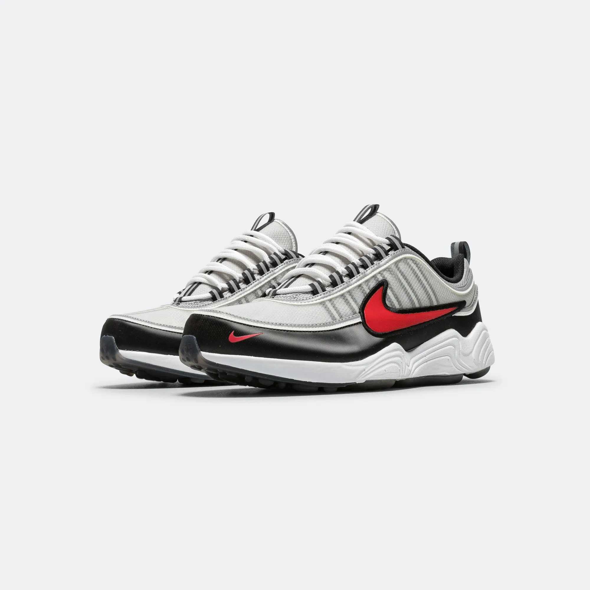 Air Zoom Spiridon - Metallic Silver/Sport Red-Black-White