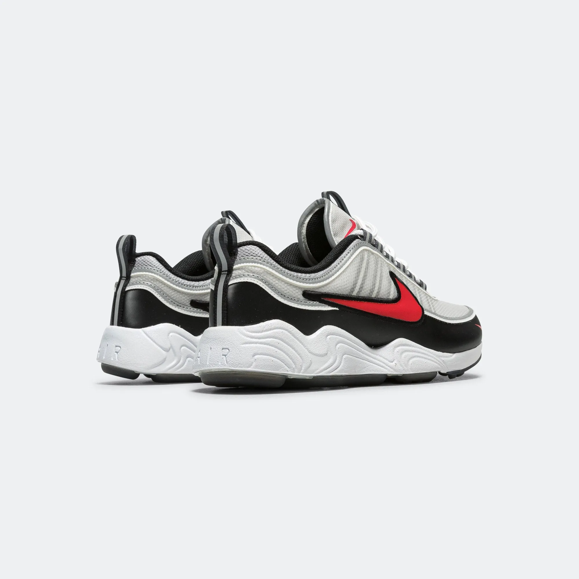 Air Zoom Spiridon - Metallic Silver/Sport Red-Black-White