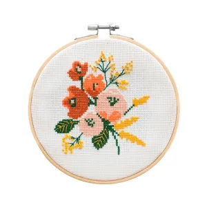 Amethyst Floral Embroidery Kit (Multi Colours   White)