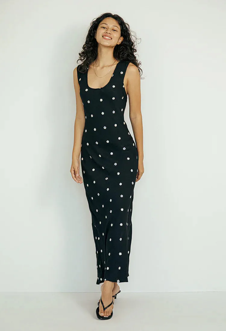 Diletta Dress Floral Embroidered