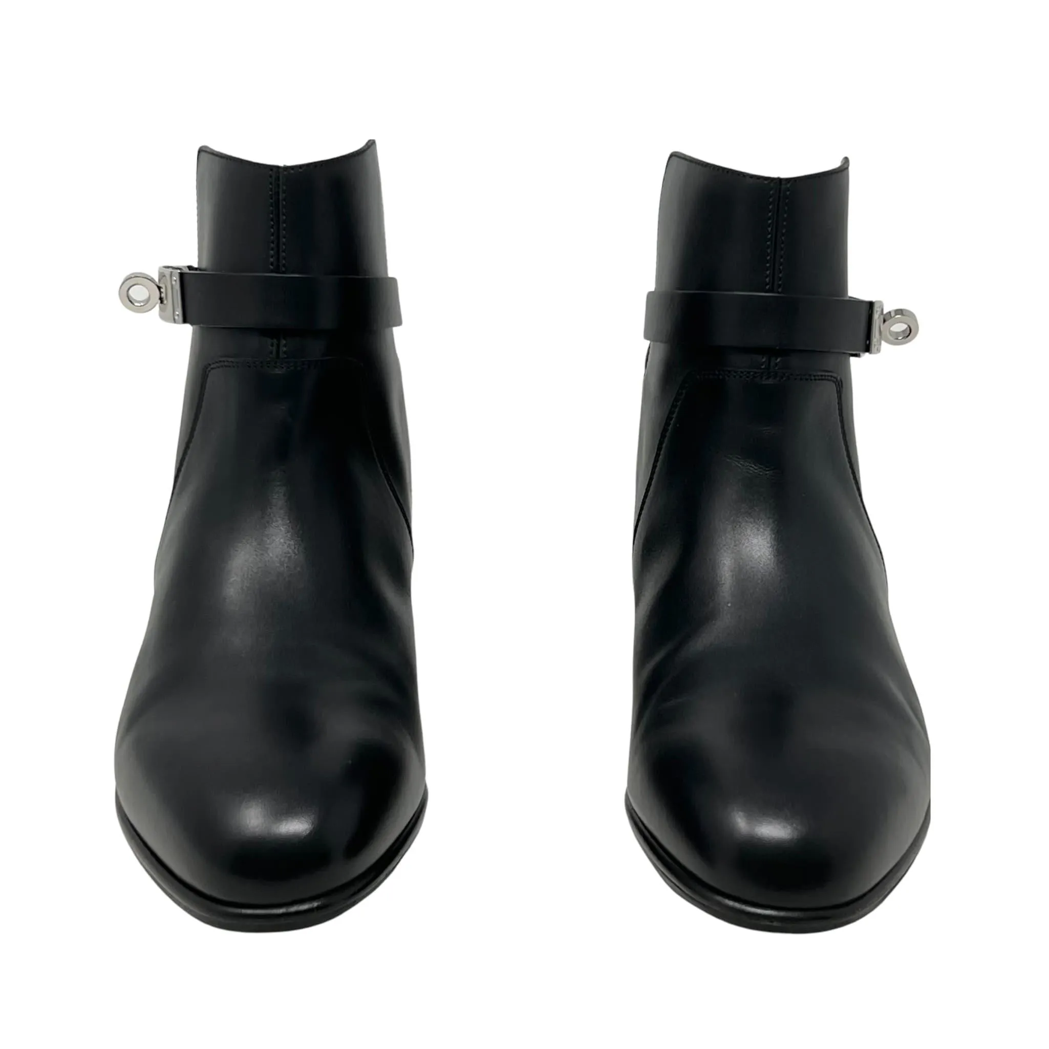 Hermes Noir Calfskin Neo Ankle Boots 36