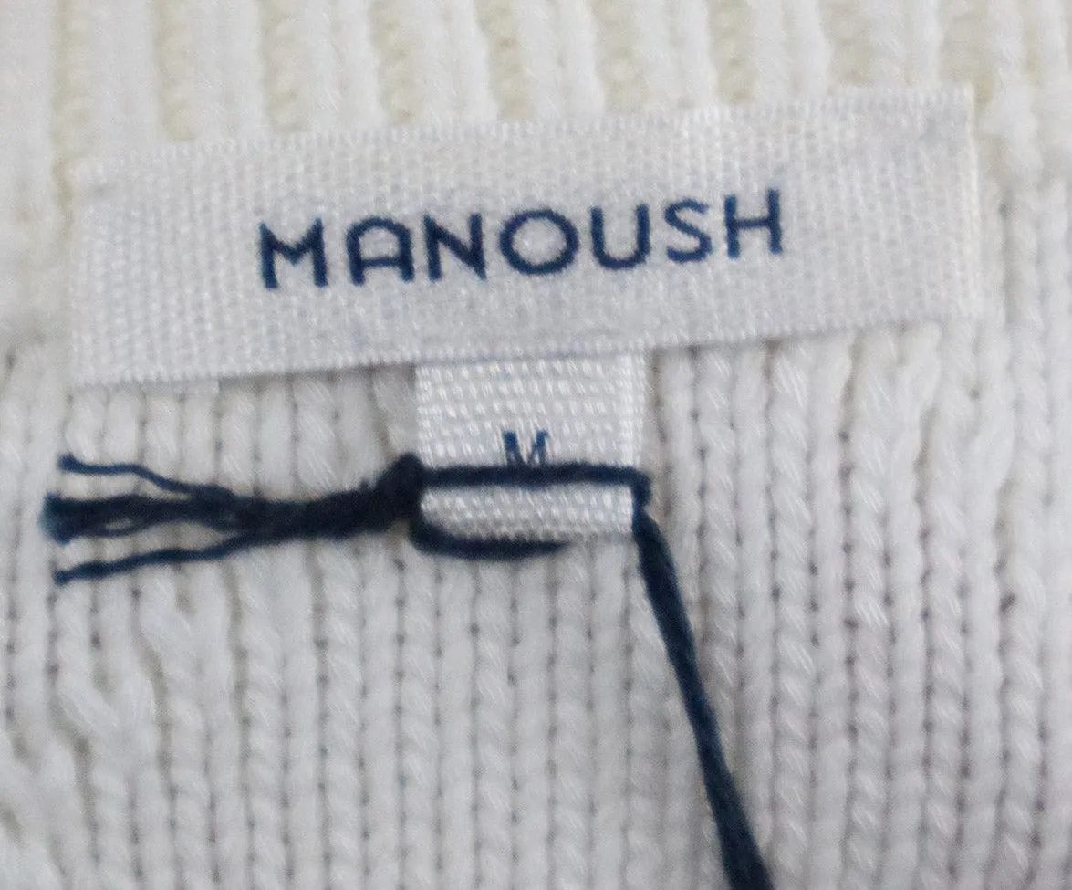 Manoush Ivory Floral Embroidered Sweater sz 4