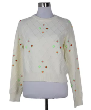 Manoush Ivory Floral Embroidered Sweater sz 4