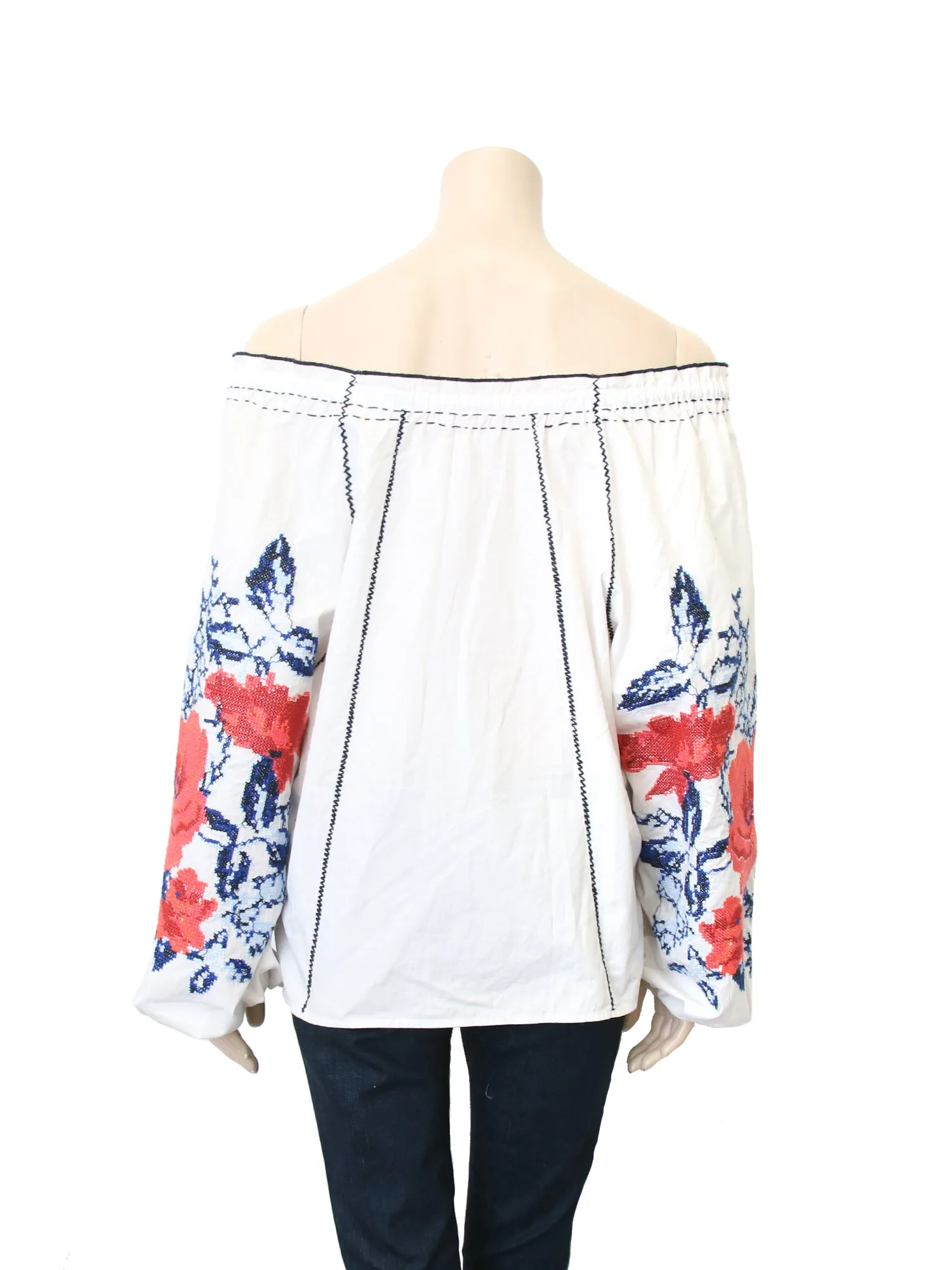 Off-Shoulder Embroidered Top
