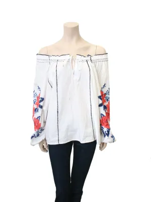 Off-Shoulder Embroidered Top